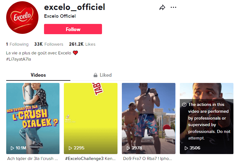 Campagne excelo tik tok 