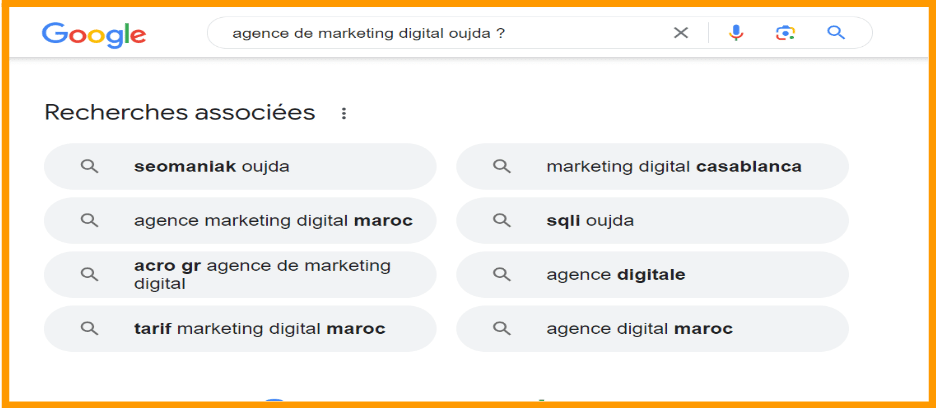 Recherches associées des agences de marketing digital oujda