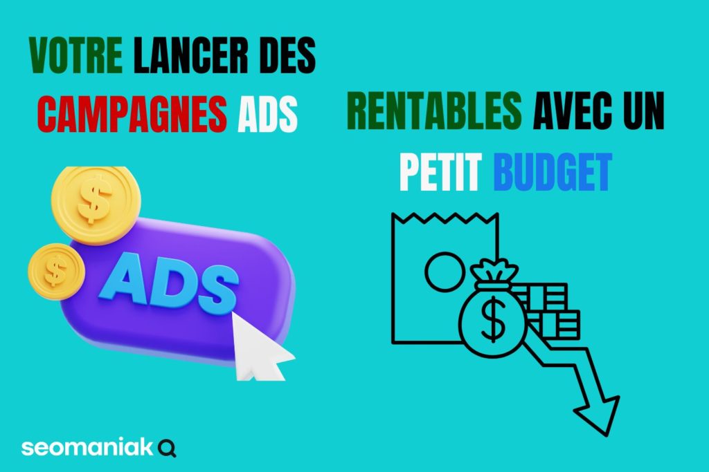 Image illustrant une publicité digitale avec des pièces de monnaie, un bouton "ADS"