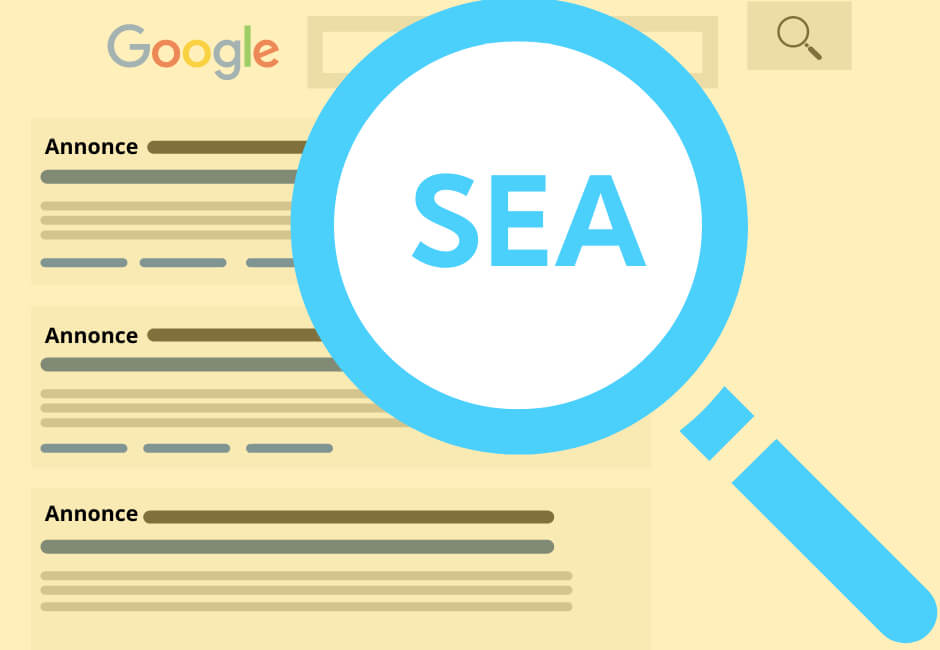 Illustration des campagnes SEA (Google Ads, Facebook Ads) menées par Seomaniak pour les entreprises marocaines