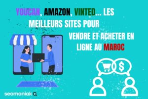 Illustration présentant des plateformes du commerce en ligne au Maroc.