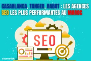 Un écran, une cible et des engrenages, représentant les agences SEO les plus performantes à Casablanca, Tanger et Rabat au Maroc
