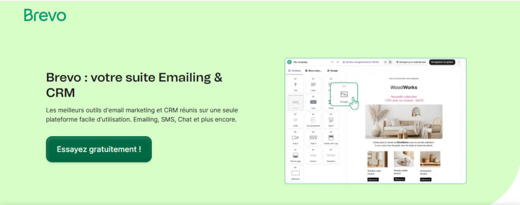 Capture d’écran Brevo aide à la gestion d’une campagne d’email marketing au Maroc