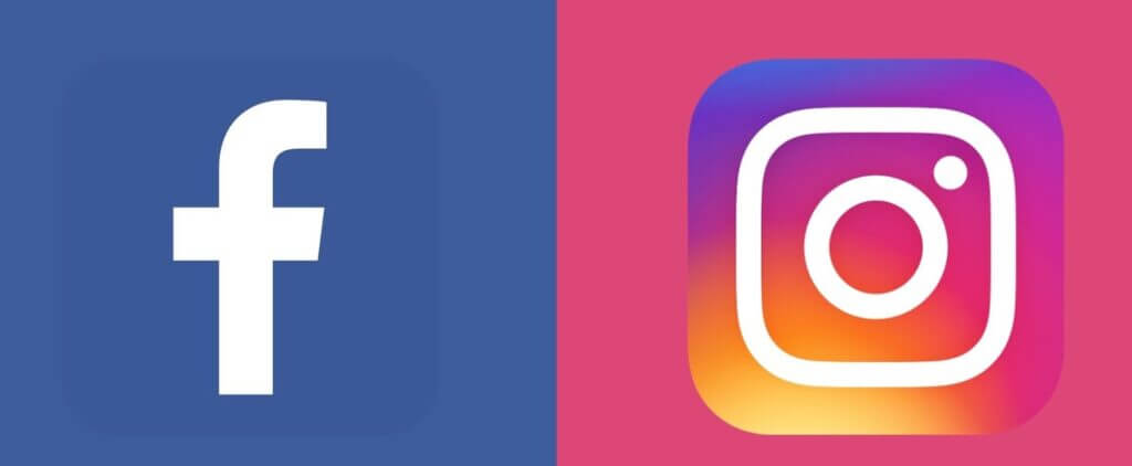 Logos de Facebook et Instagram affichés côte à côte