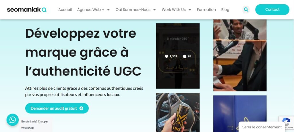 Page seomaniak UGC