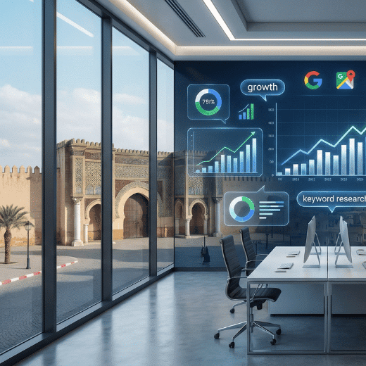 Agence de marketing digital à Meknès spécialisée en SEO, audit de site et stratégie digitale.