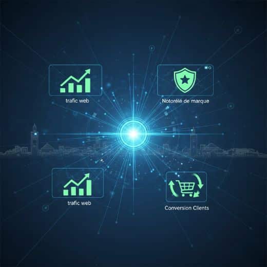 Stratégie de marketing digital à Fès axée sur la visibilité et la conversion.